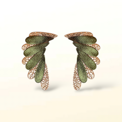 Boucles d'oreilles en cuir Aqua