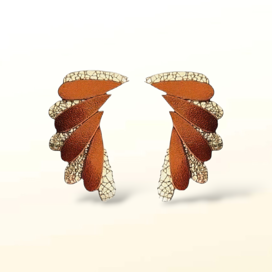 Boucles d'oreilles en cuir Aqua