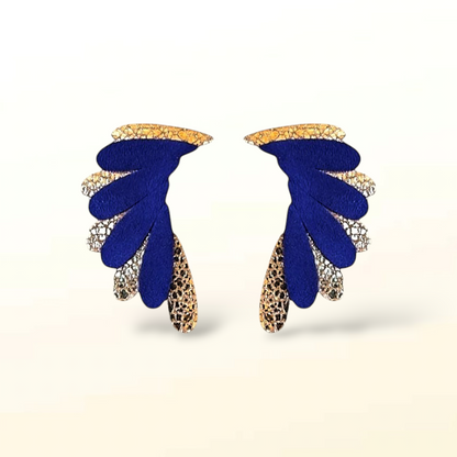 Boucles d'oreilles en cuir Aqua