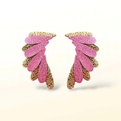 Boucles d'oreilles en cuir Aqua