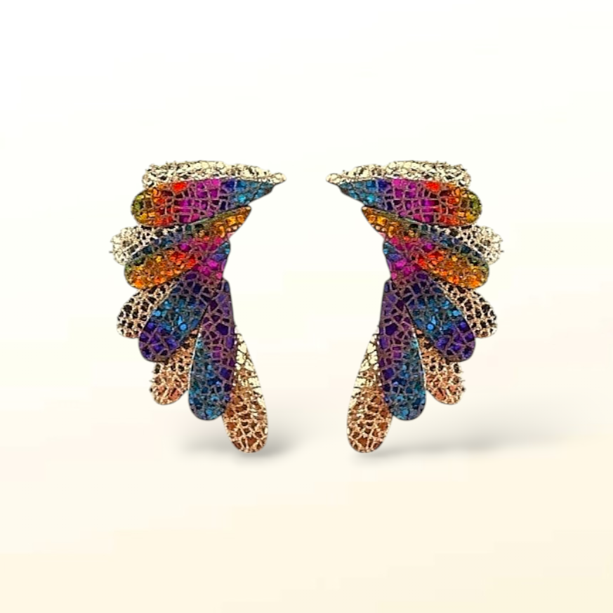 Boucles d'oreilles en cuir Aqua