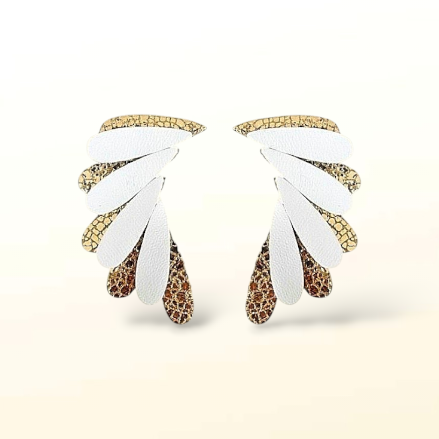 Boucles d'oreilles en cuir Aqua