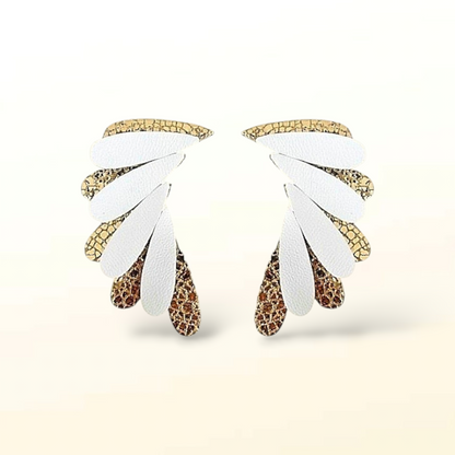 Boucles d'oreilles en cuir Aqua