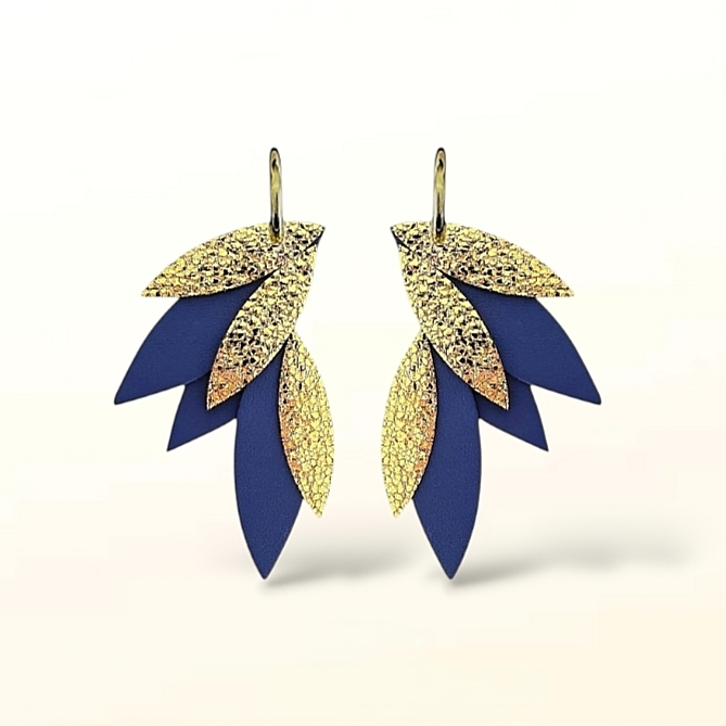 Boucles d'oreilles en cuir Fidji (créoles)