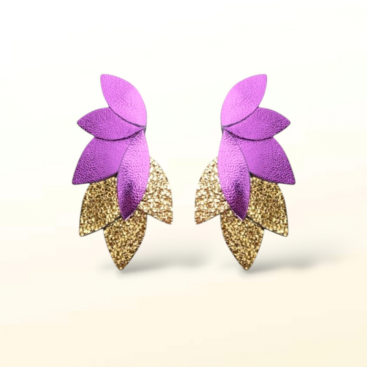 Boucles d'oreilles en cuir Dahlia