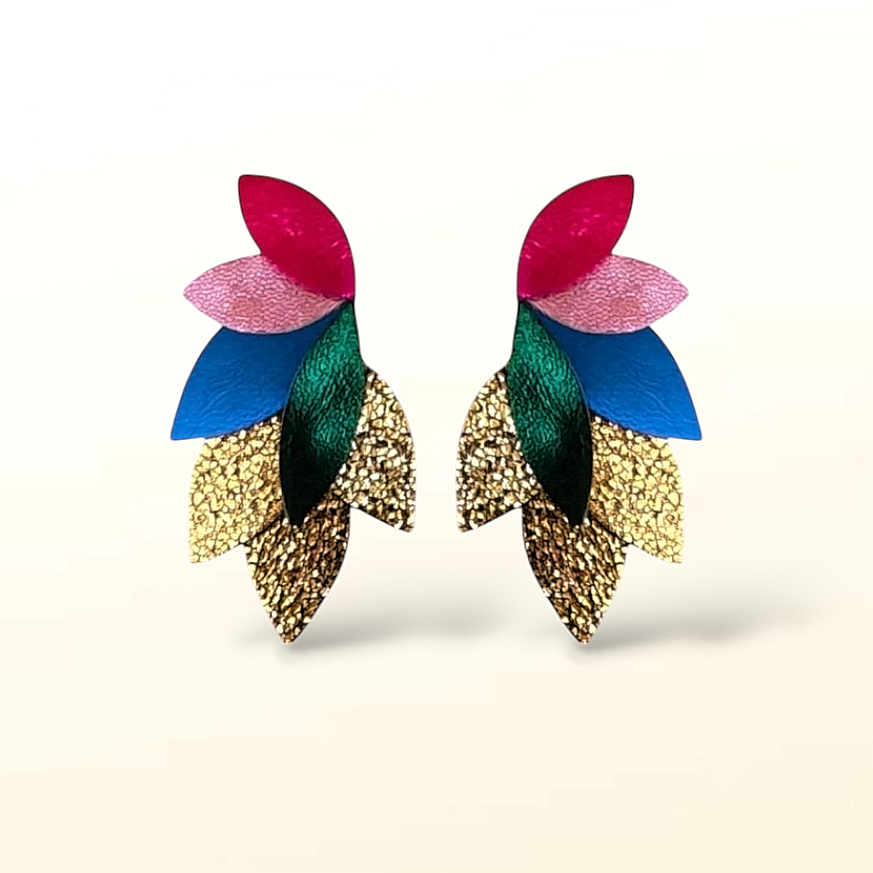 Boucles d'oreilles en cuir Dahlia