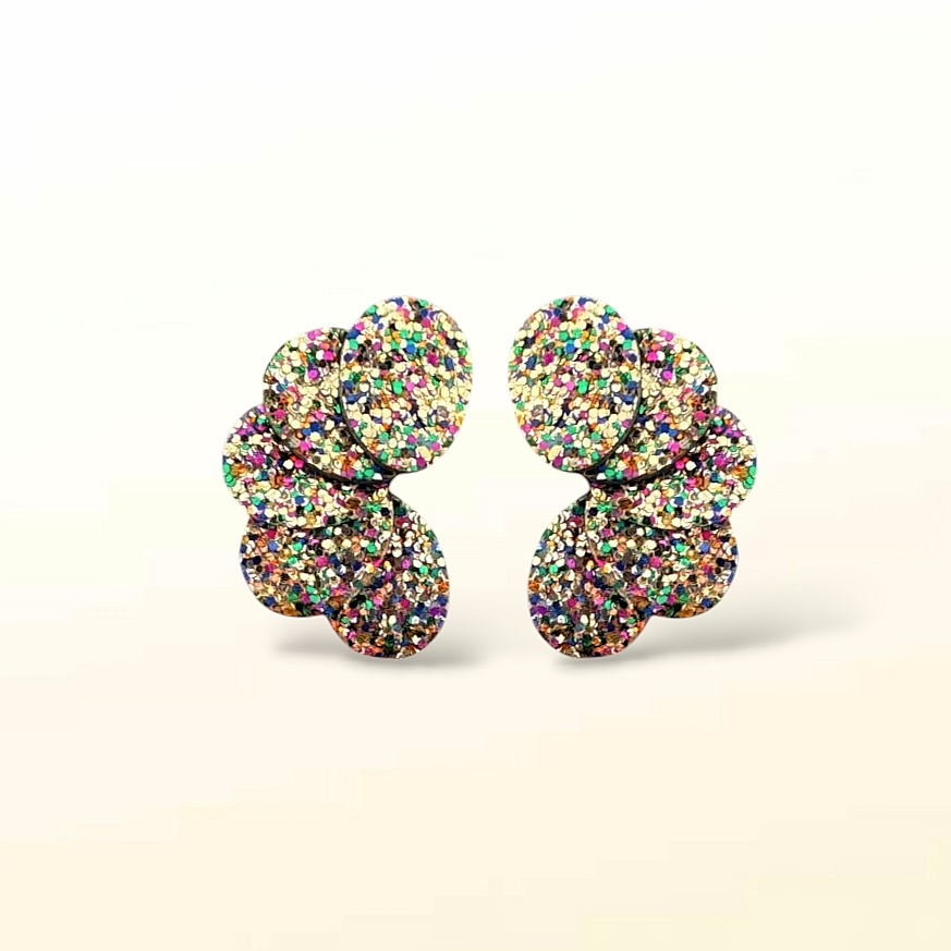 Boucles d'oreilles en cuir Rosalie Glitter