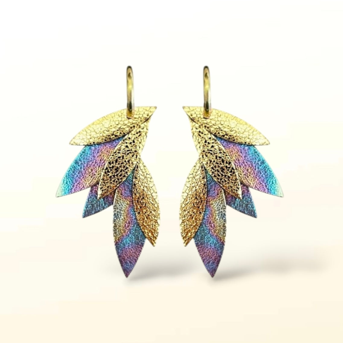 Boucles d'oreilles en cuir Fidji (créoles)