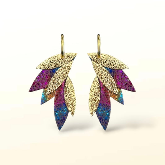 Boucles d'oreilles en cuir Fidji (créoles)