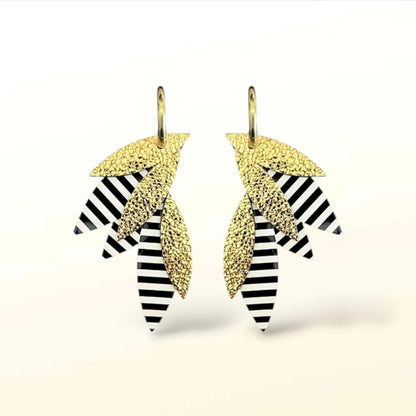 Boucles d'oreilles en cuir Fidji (créoles)