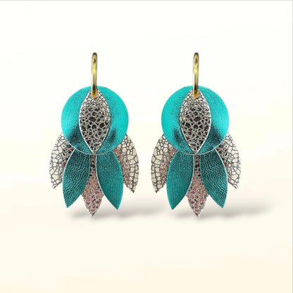Boucles d'oreilles en cuir Maya (Créoles)