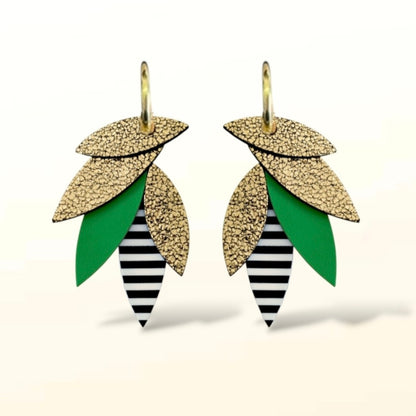 Boucles d'oreilles en cuir Sunrise (Créoles)