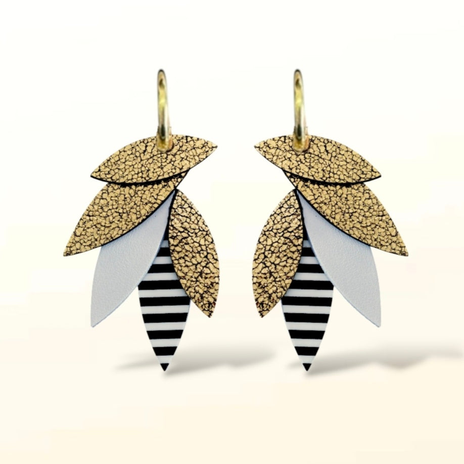 Boucles d'oreilles en cuir Sunrise (Créoles)