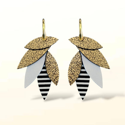 Boucles d'oreilles en cuir Sunrise (Créoles)