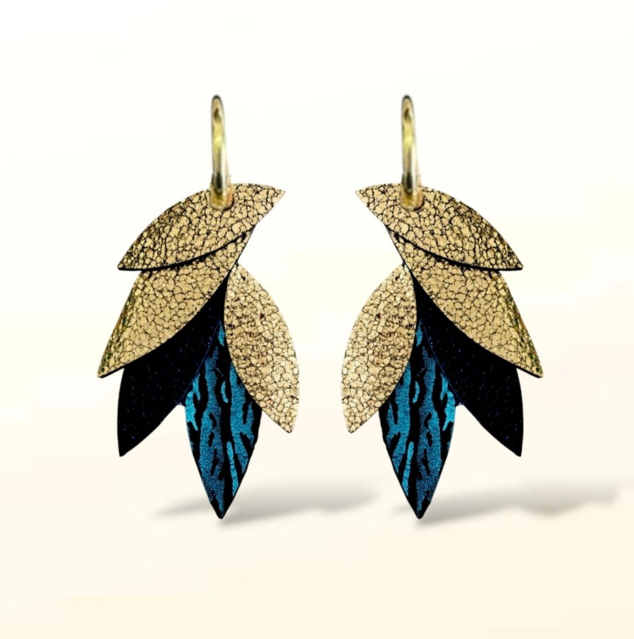 Boucles d'oreilles en cuir Sunrise (Créoles)