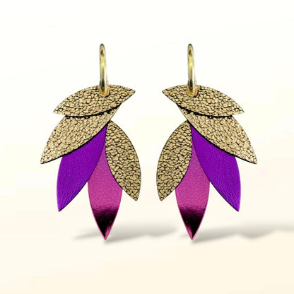 Boucles d'oreilles en cuir Sunrise (Créoles)