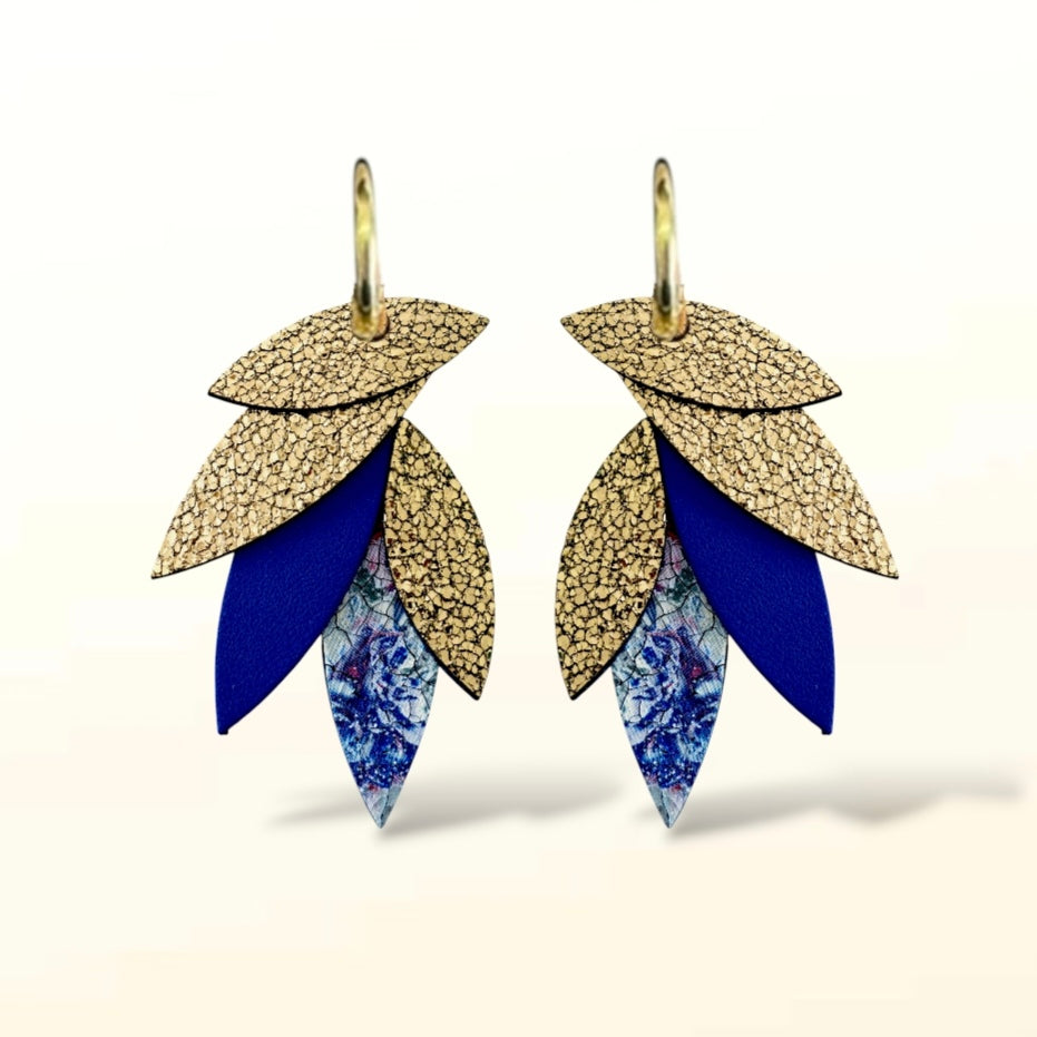 Boucles d'oreilles en cuir Sunrise (Créoles)