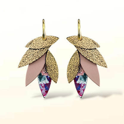 Boucles d'oreilles en cuir Sunrise (Créoles)