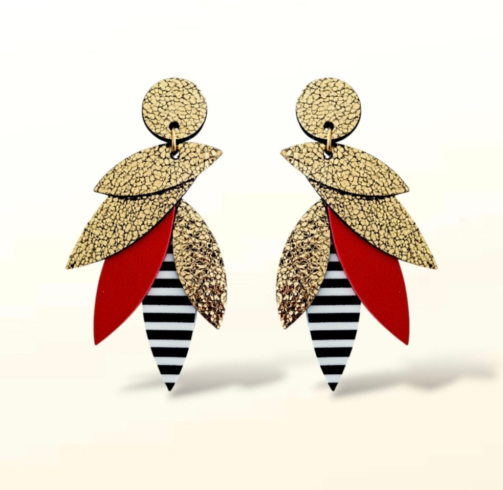 Boucles d'oreilles en cuir Sunrise (Attaches)