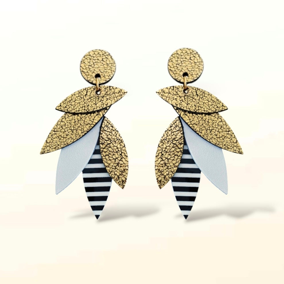 Boucles d'oreilles en cuir Sunrise (Attaches)