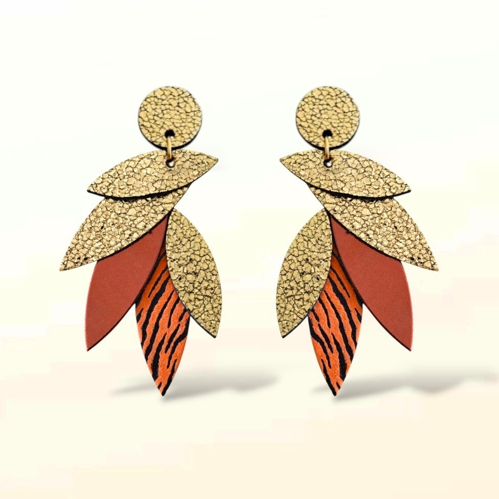 Boucles d'oreilles en cuir Sunrise (Attaches)
