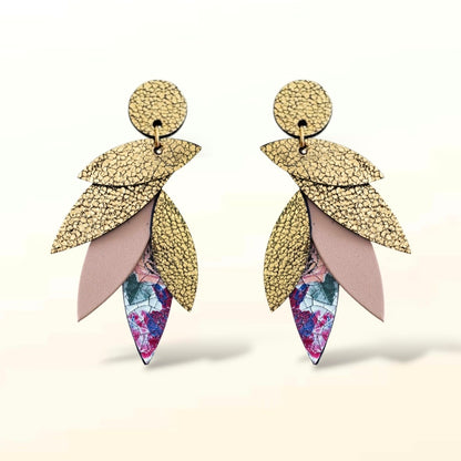 Boucles d'oreilles en cuir Sunrise (Attaches)