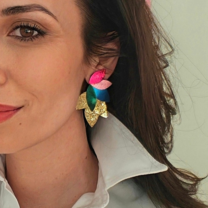 Boucles d'oreilles en cuir Dahlia