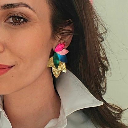 Boucles d'oreilles en cuir Dahlia