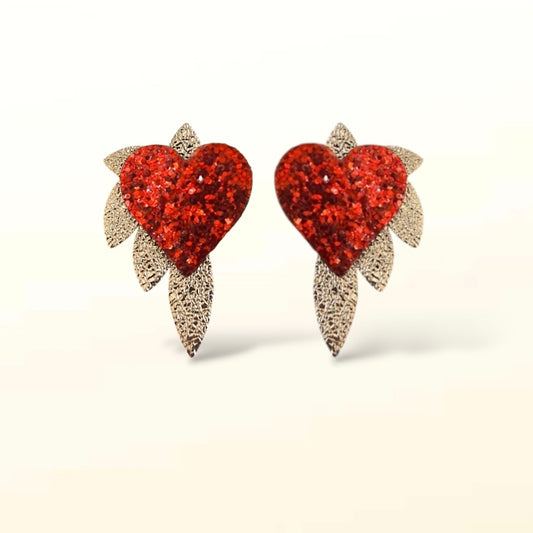 Boucles d’oreilles en cuir Cœur de Pirate