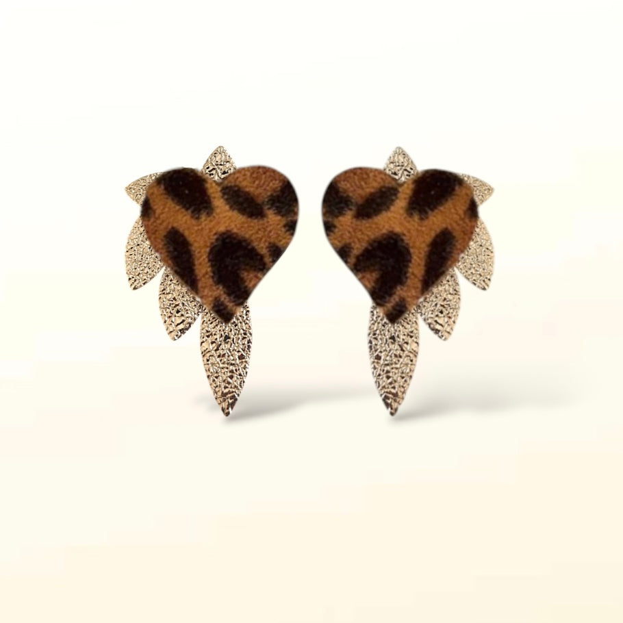 Boucles d’oreilles en cuir Cœur de Pirate