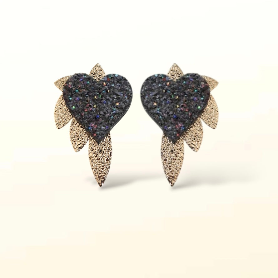Boucles d’oreilles en cuir Cœur de Pirate