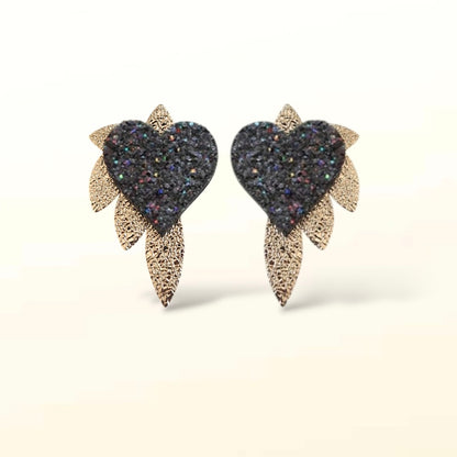 Boucles d’oreilles en cuir Cœur de Pirate