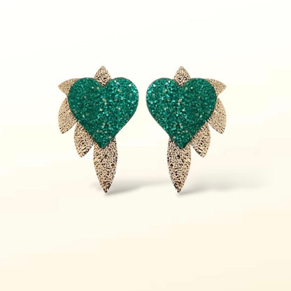 Boucles d’oreilles en cuir Cœur de Pirate