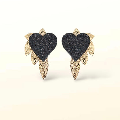 Boucles d’oreilles en cuir Cœur de Pirate