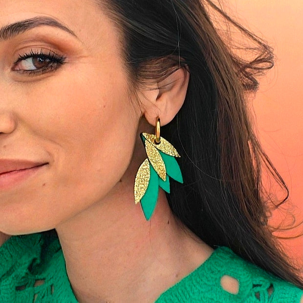 Boucles d'oreilles en cuir Fidji (créoles)