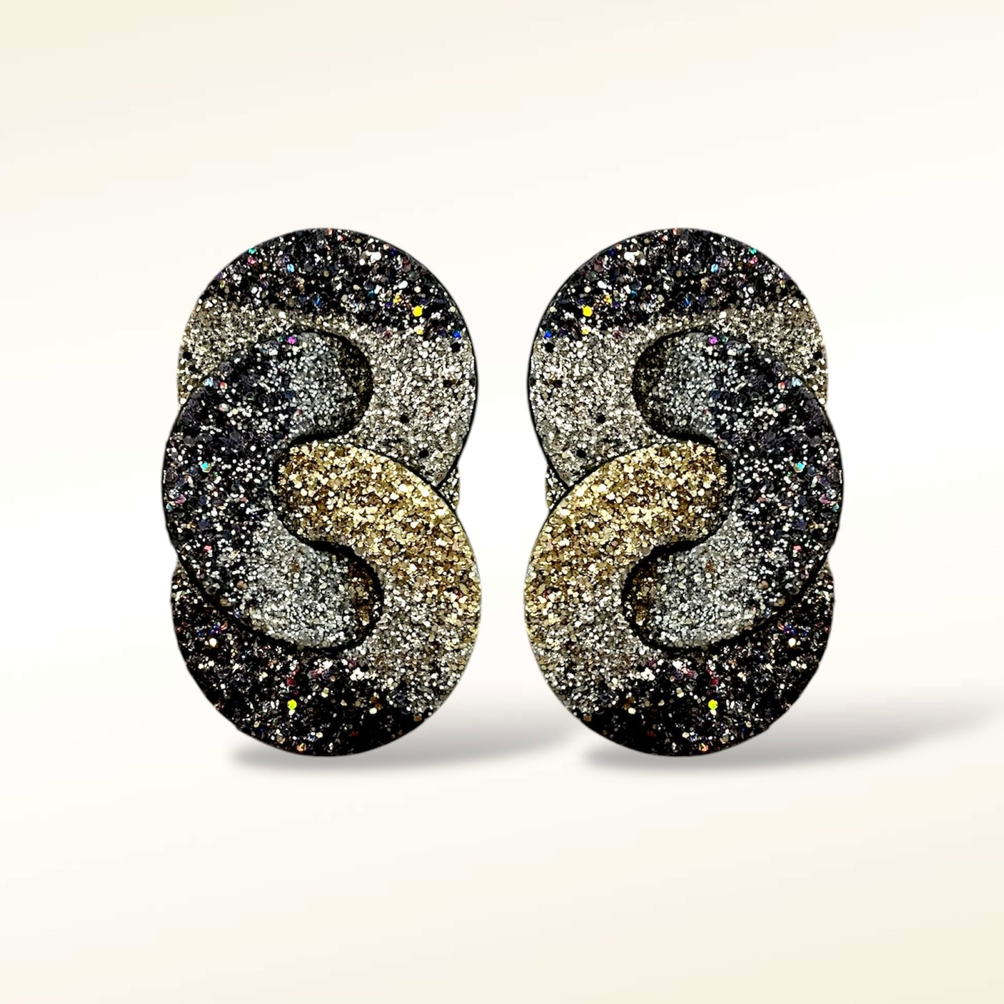 Boucles d'oreilles en cuir Swann Glitter