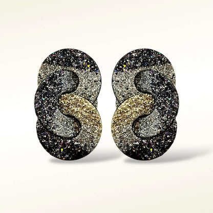 Boucles d'oreilles en cuir Swann Glitter
