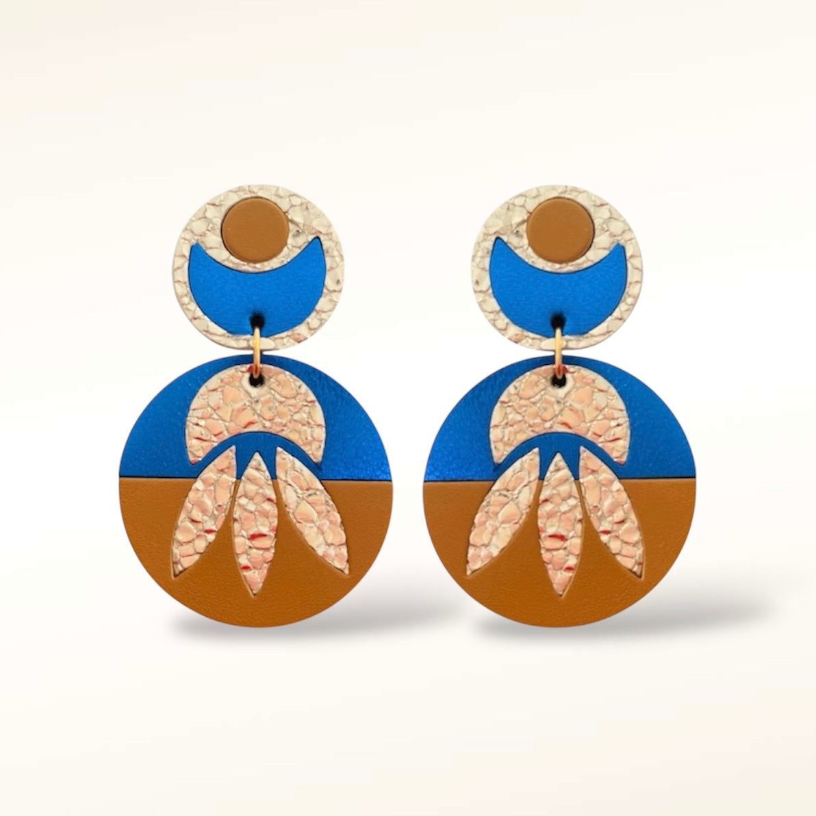 Boucles d'oreilles en cuir Calypso
