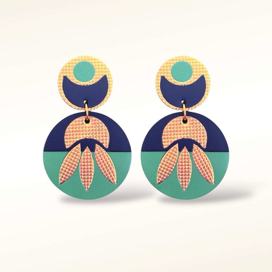 Boucles d'oreilles en cuir Calypso