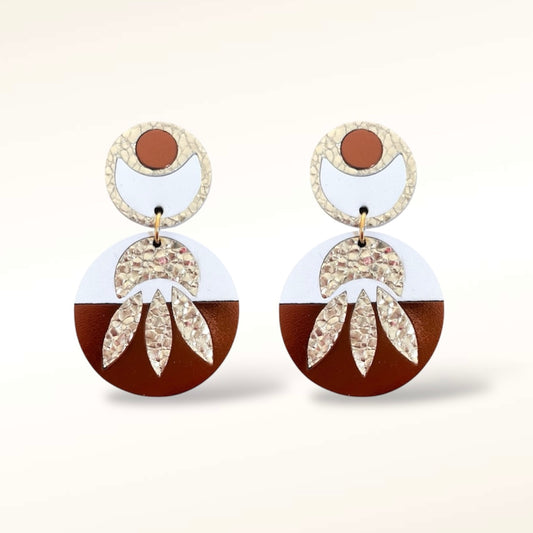 Boucles d'oreilles en cuir Calypso