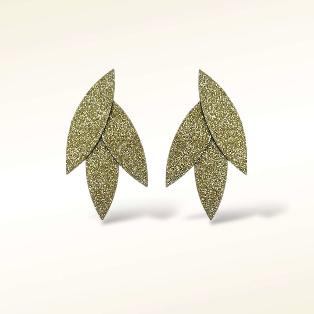 Boucles d'oreilles en cuir Frida Glitter