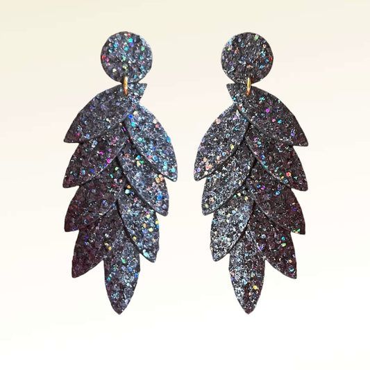 Boucles d’oreilles en cuir Lili-Belle Glitter