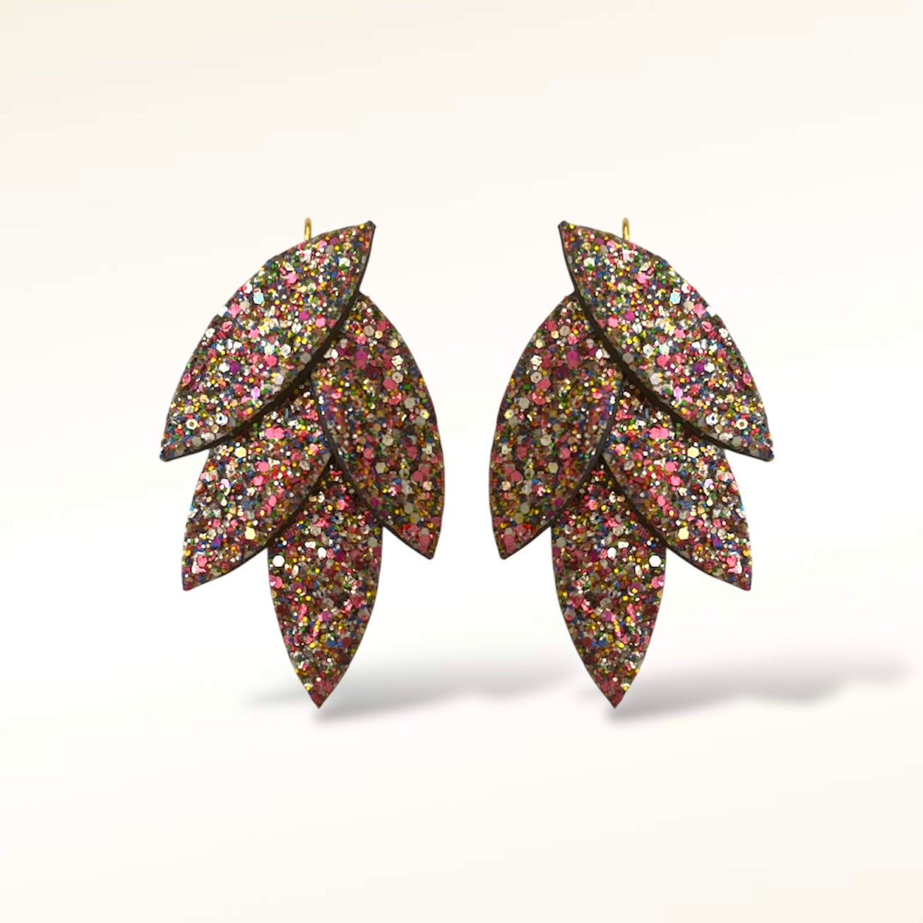 Boucles d'oreilles en cuir Mini Lili-Belle Glitter