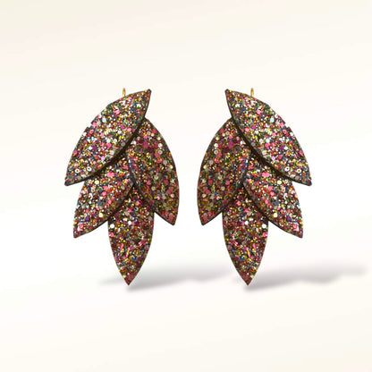 Boucles d'oreilles en cuir Mini Lili-Belle Glitter
