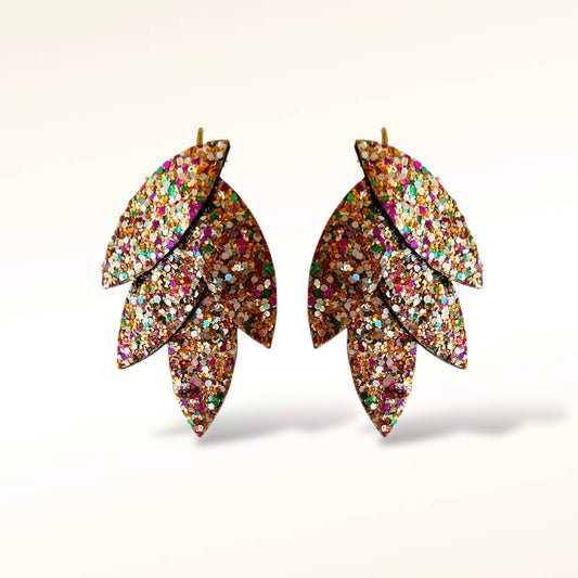 Boucles d'oreilles en cuir Mini Lili-Belle Glitter