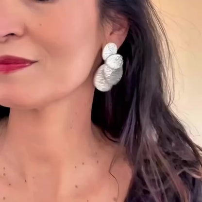Boucles d'oreilles en cuir Dali