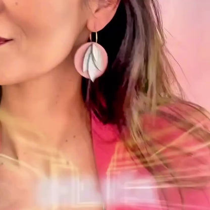 Boucles d'oreilles en cuir Soleïa(Réversibles 4 en 1)