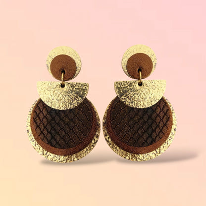 Boucles d'oreilles en cuir Nomade