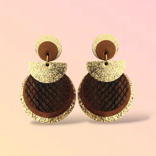 Boucles d'oreilles en cuir Nomade