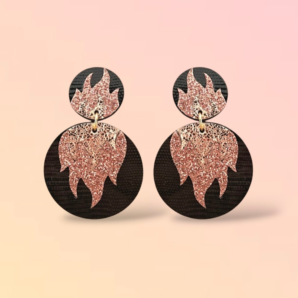 Boucles d'oreilles en cuir Chili Pepper